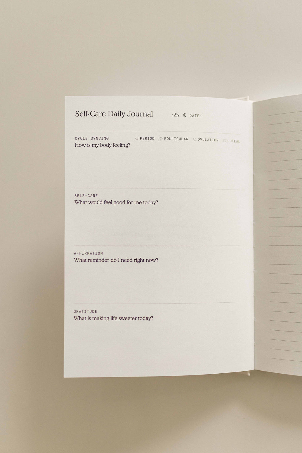 Self-Care Daily Journal
